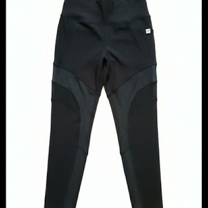 Gottex Black Semi-Sheer Leggings Medium High Waisted Workout